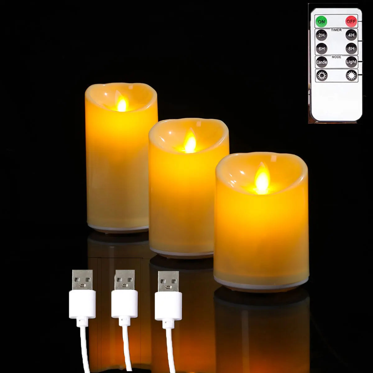 Bougies LED - flamme vacillante