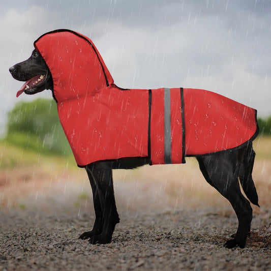 Impermeable chien - bande reflechissante