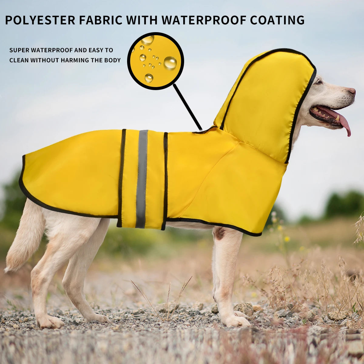 Impermeable a capuche pour chien