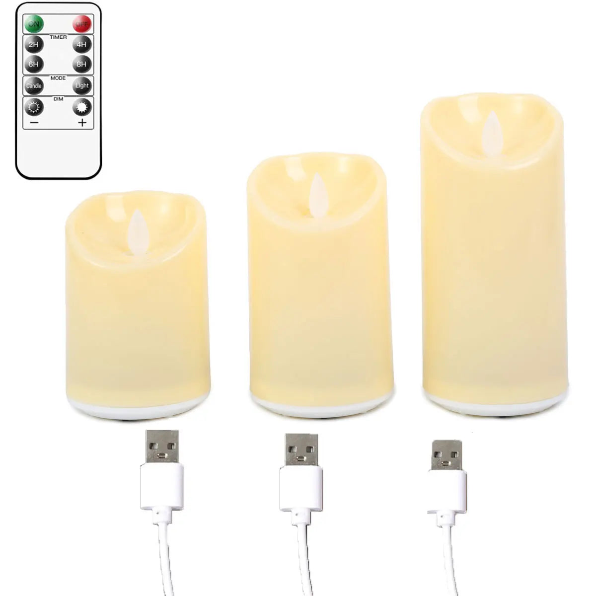 Bougies LED - charge USB